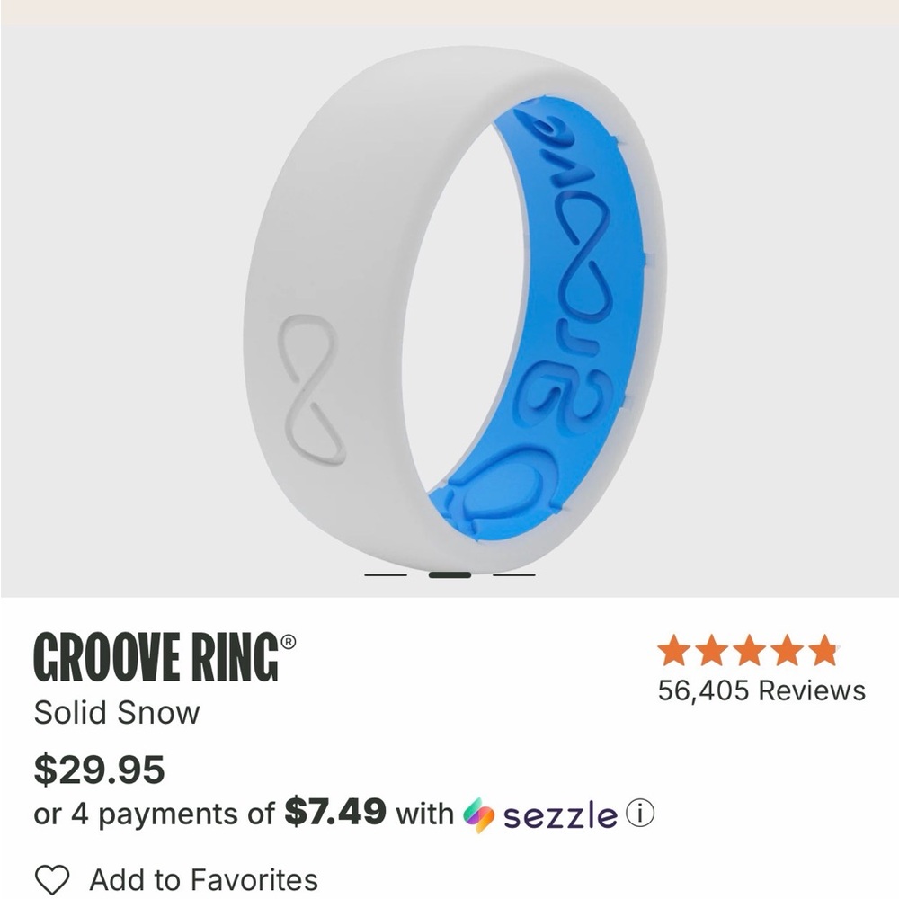 Groove Life Original Silicone Ring | Snow - 9 for Men